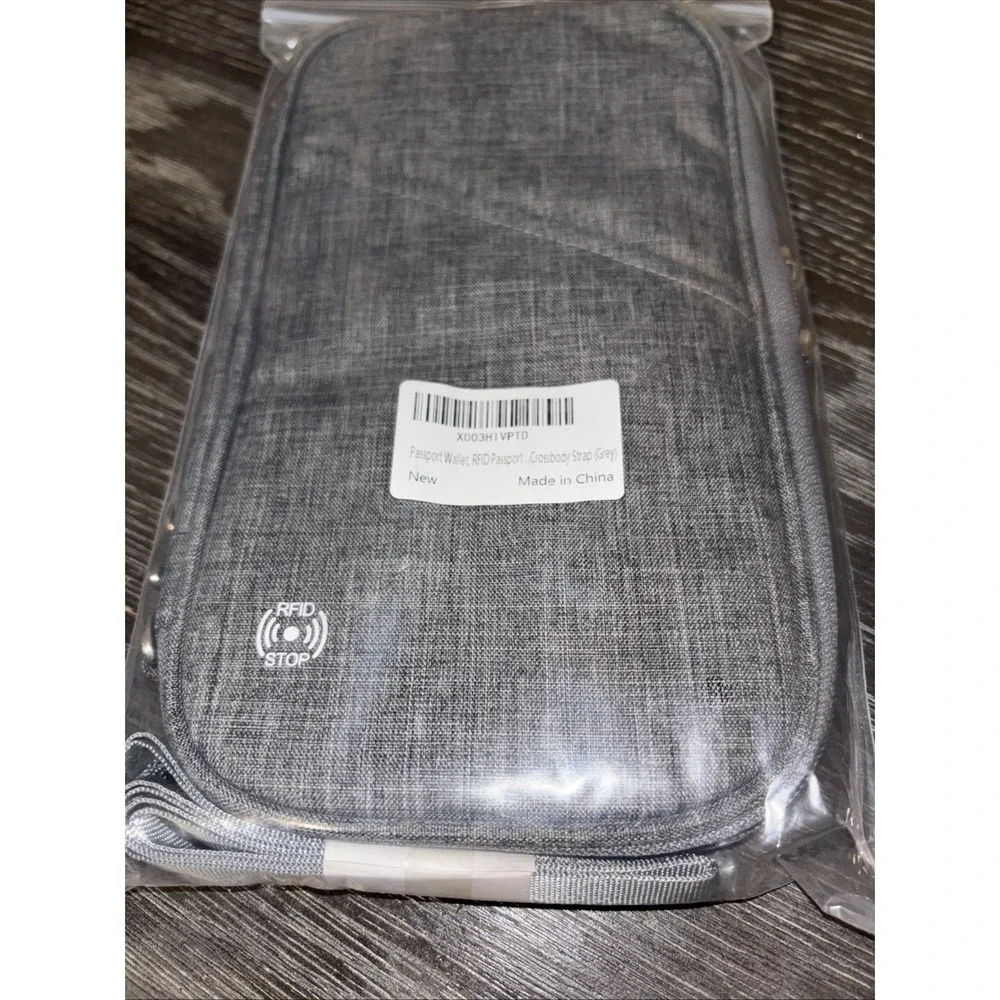 VEMINGO Passport Travel Wallet - Grey